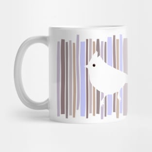 Cute Bird Silhouette Periwinkle Mug